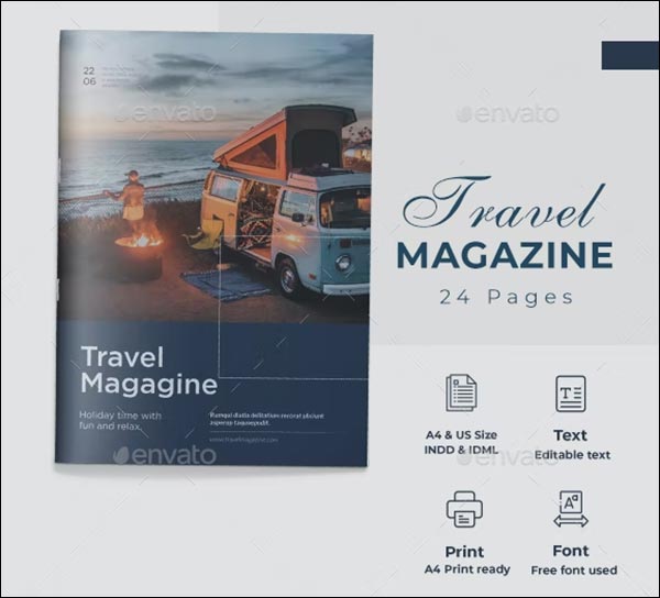 Colorful Travel Magazine Template