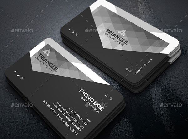 Colorful Triangles Business Card