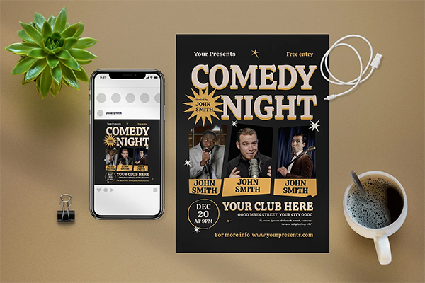 Comedy Night Flyer Template