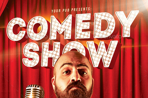 Comedy Show Flyer Printable Template Download