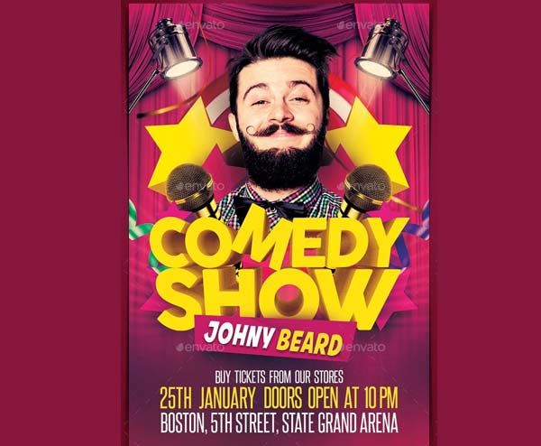 Comedy Show Flyer Printable Template