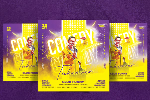 Best Comedy Show Flyer Templates Design