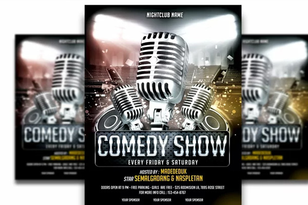 Comedy Show Flyer Template Download