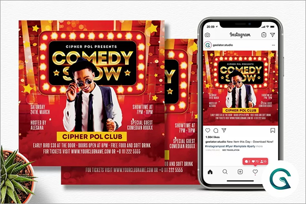Best Comedy Show Flyer Templates Download