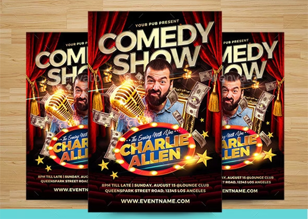 Comedy Show PSD Flyer Template
