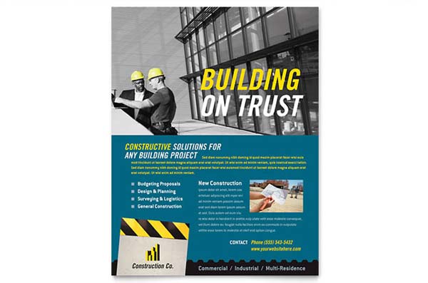 Commercial Construction Flyer Template