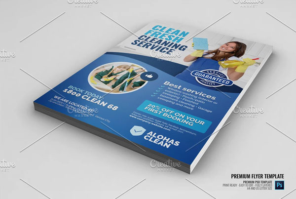 Commercial House Cleaning Services Flyer Template