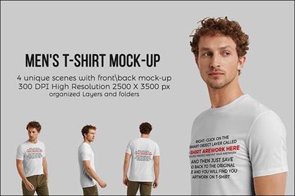 Commercial Men T-shirt Mock-up