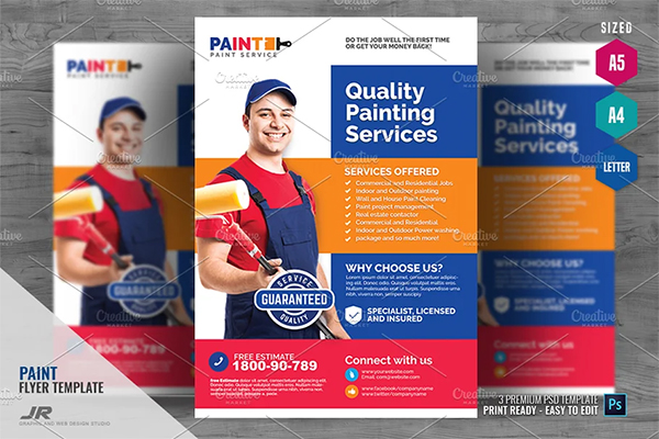 Commercial Painting Service Flyer Template
