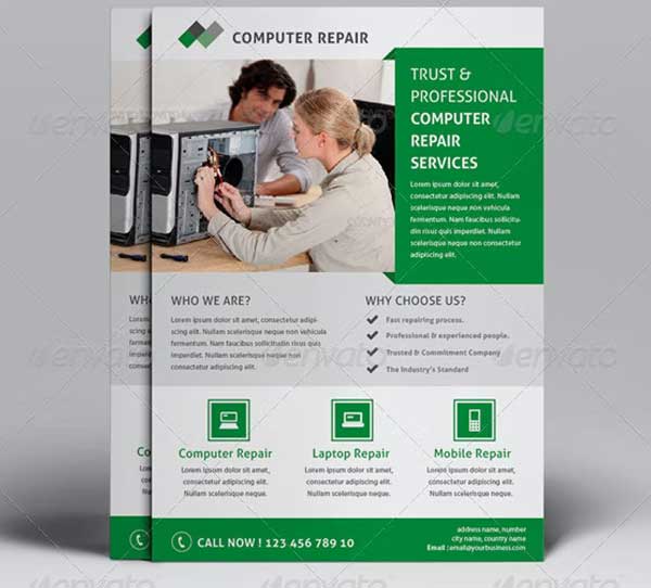 Computer & Mobile Repair Service Flyer Template