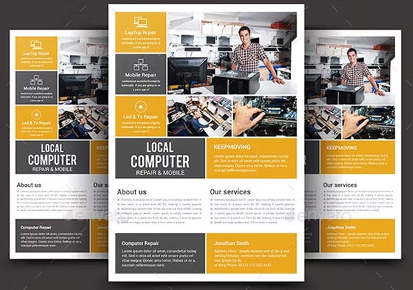 Computer And Mobile Repair Flyer Templates Download