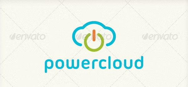 Computer Electronics IT Business Power Cloud Logo