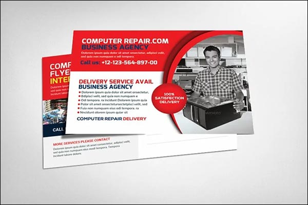 Computer Repair Postcard Templates