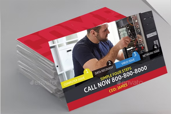 Computer Repair Service Business Card