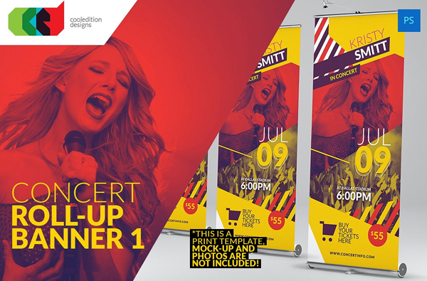 Concert Advertising Roll-Up Banner