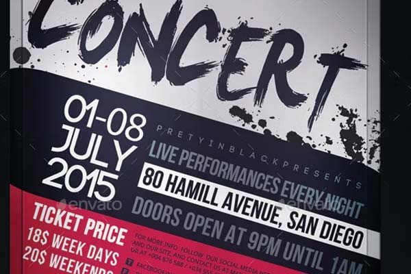 Concert Flyer Printable Template