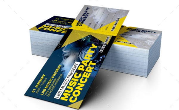 Concert Ticket Printable Template