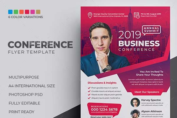 Conference Flyer Printable Template Download