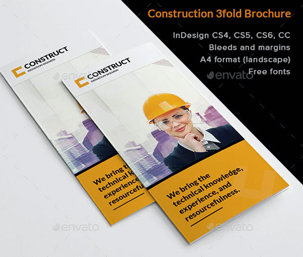 Construction 3fold Brochure InDesign Template