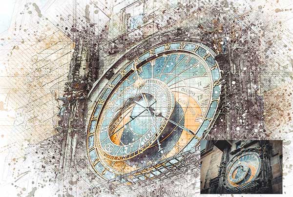 Construction Architecture Sketch Photoshop Action