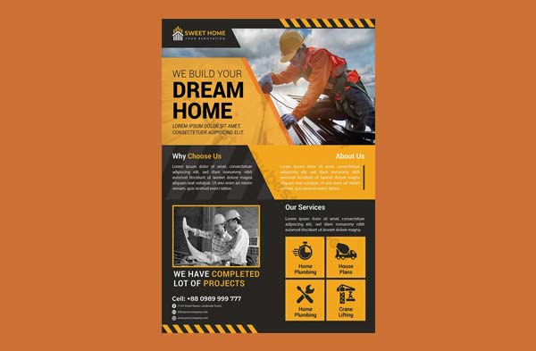 Construction Company Flyer Design