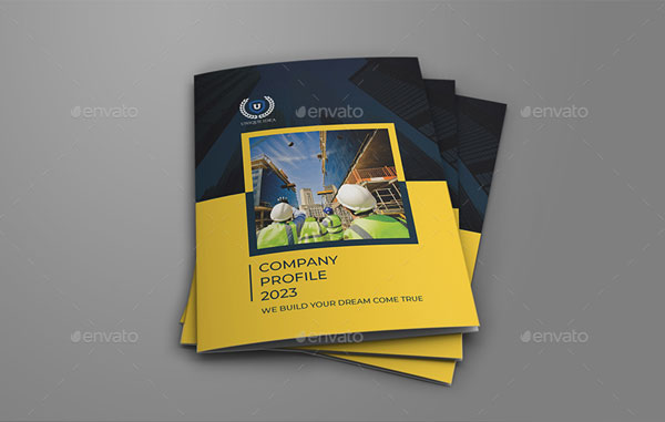 Construction Company Profile Bi-Fold Brochure