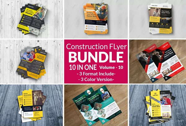 Construction Flyer Design Bundle