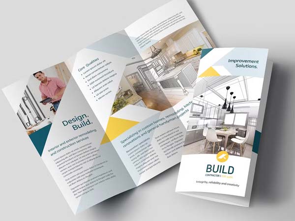 Construction Trifold Brochure InDesign Template