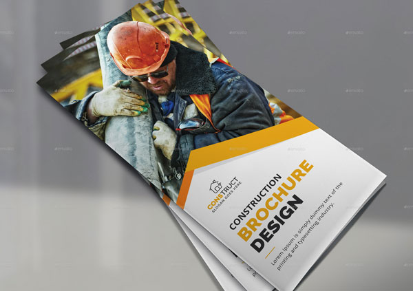 Construction Trifold Brochure Template