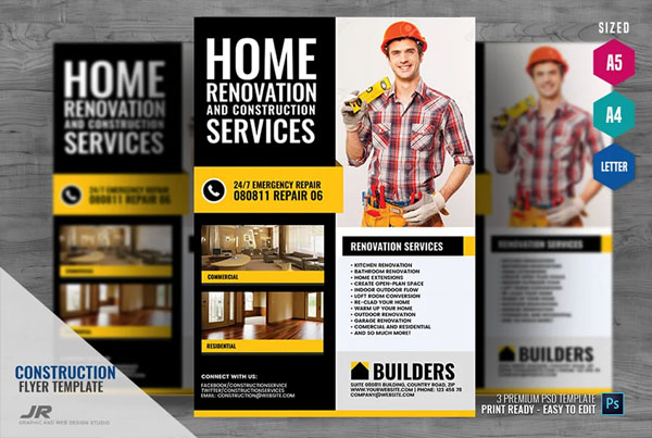 Construction and Building Flyer Template