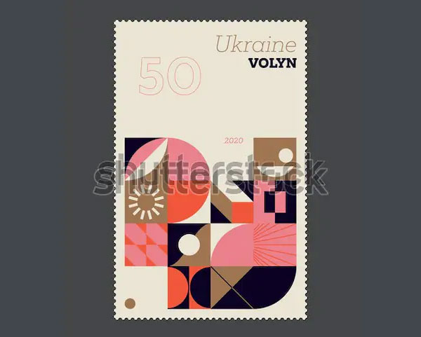 Contemporary Postage Stamp MockUp