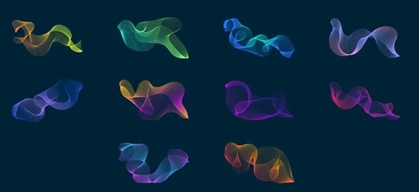 Contour Waves Photoshop Brushes