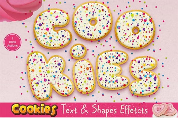 Cookies Text Effect Photoshop Action