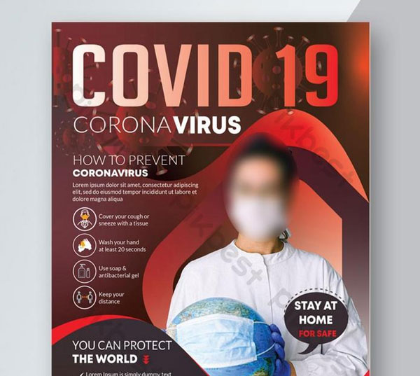 Corona Virus Awareness Flyer Template Design