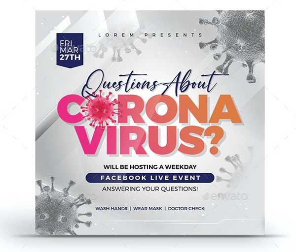 Coronavirus Live Event Flyer & Banner