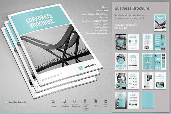 Corporate Brochure Financial Template