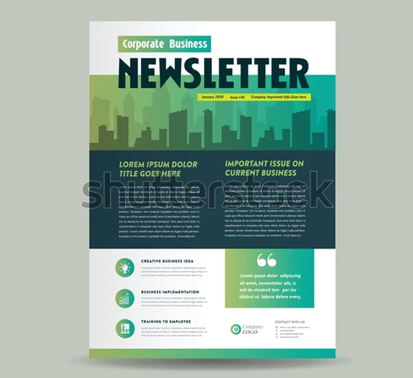 Corporate Business Newsletter Design