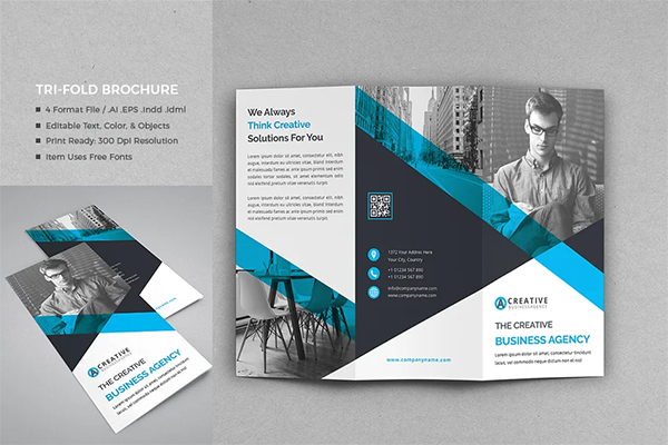 Corporate IT TriFold Brochure Template
