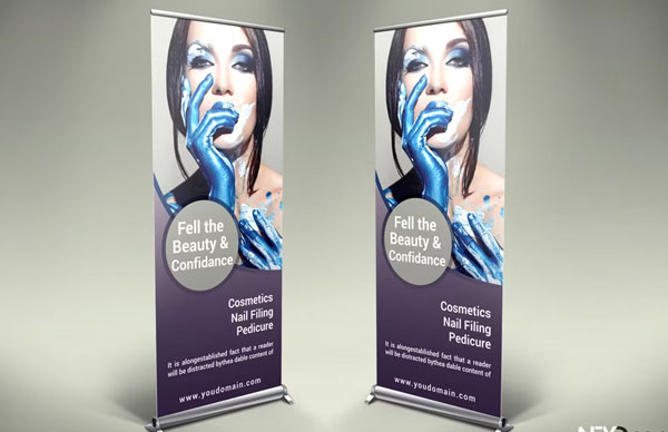 Cosmetic Beauty Care Roll-Up Banner