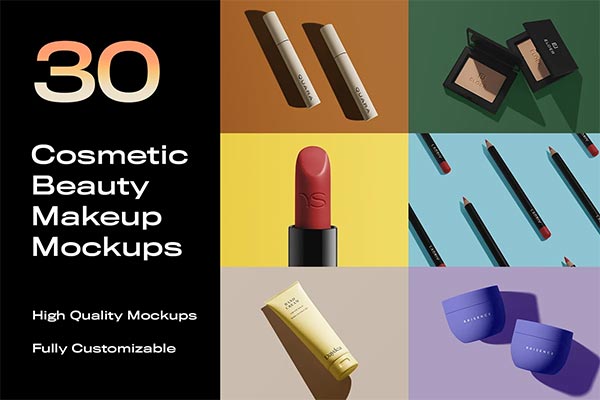 Cosmetic Beauty Makeup Mockups Template
