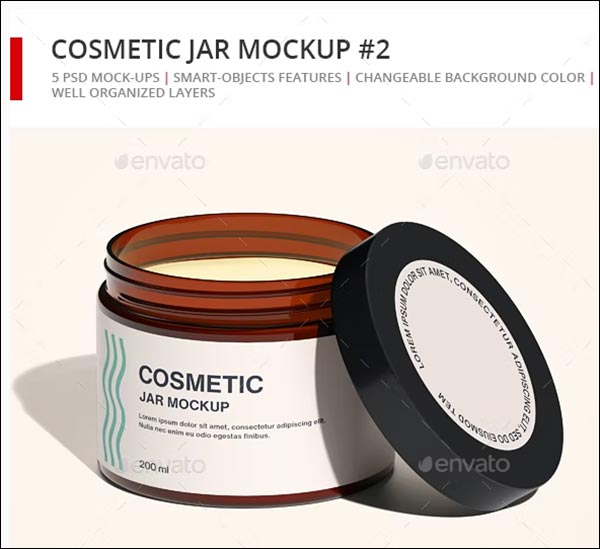Cosmetic Jar Mockup Set