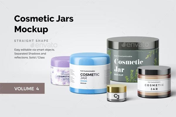 Cosmetic Jars Mockup