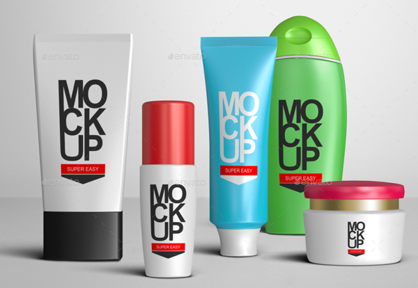 Cosmetic Packaging Mockup PSD Templates