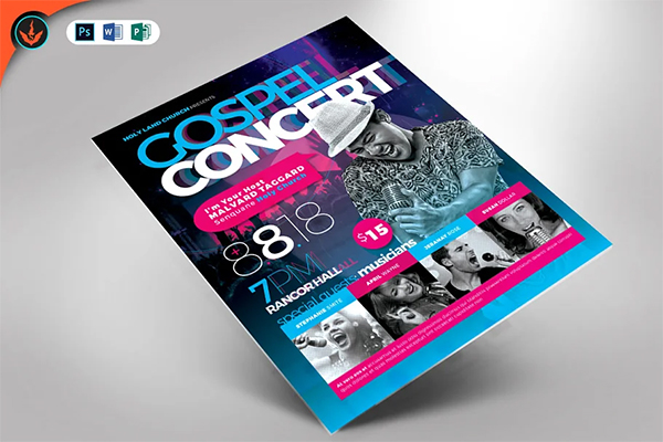 Cosmic Gospel Talent Show Brochure Templates