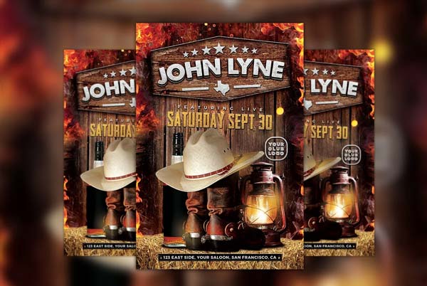 Country Artist Event Flyer Template
