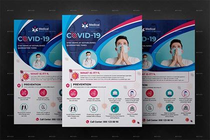 Covid-19 Coronavirus Campaign Flyer Template