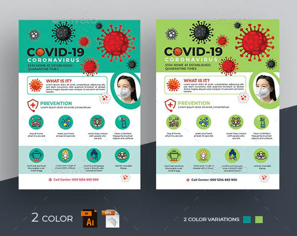 Covid-19 Coronavirus Flyer Template