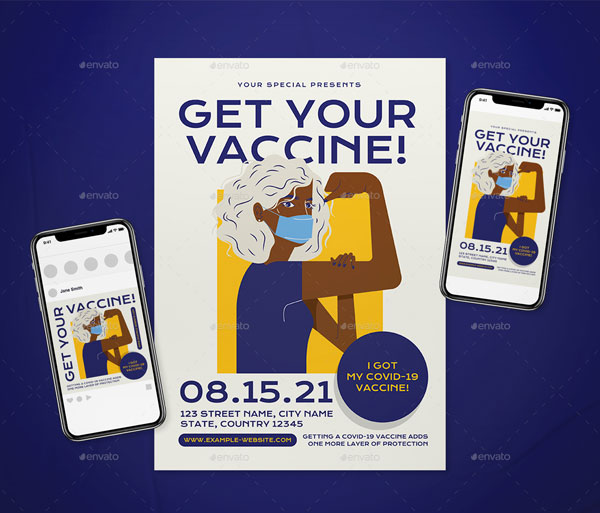 Covid-19 Vaccine Event Flyer Set