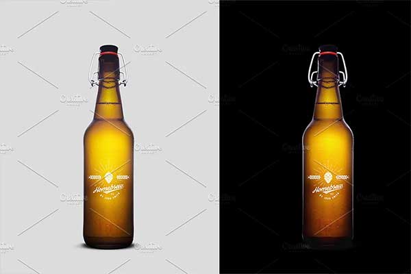 Craft Beer Bottle Ad Mock-Up