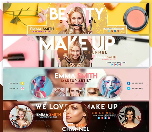 Creative Beauty YouTube Banners